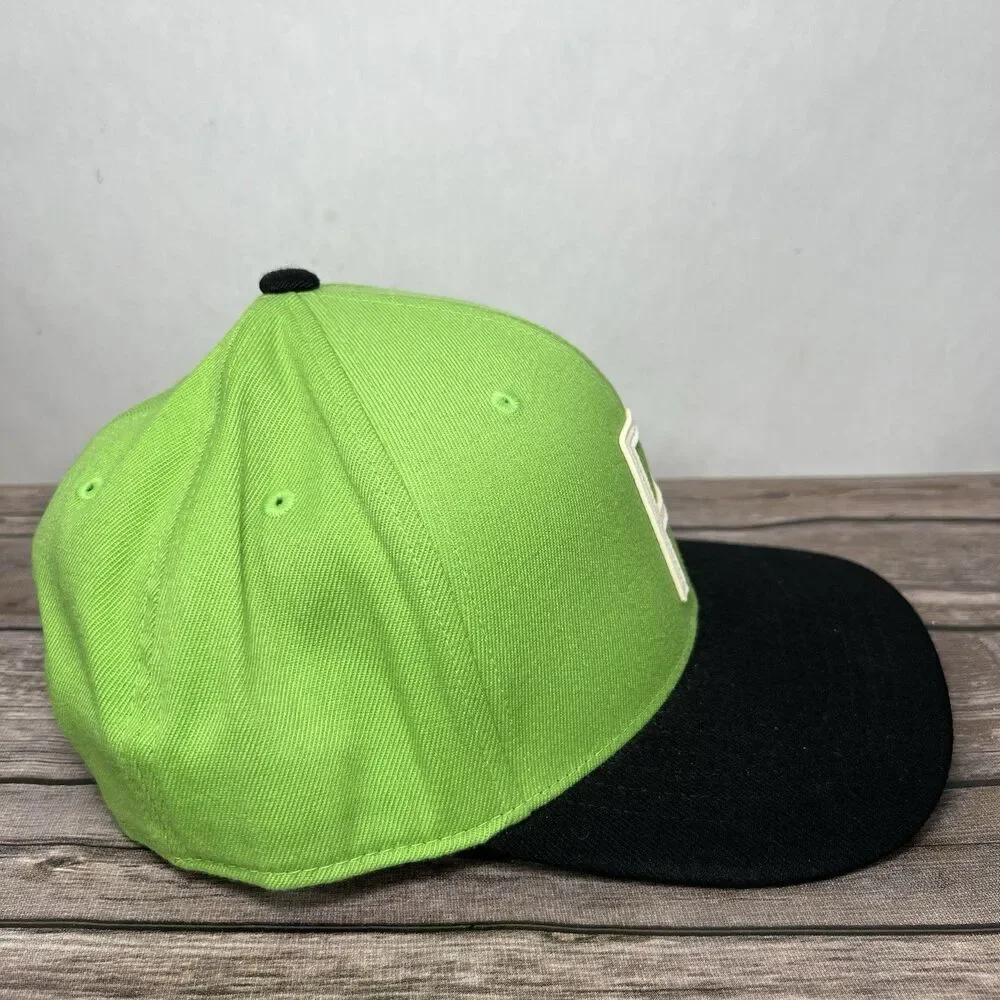 Puma Golf Snapback Hat Cap Lime Green Black 2tone 110 Flex Fit OSFA